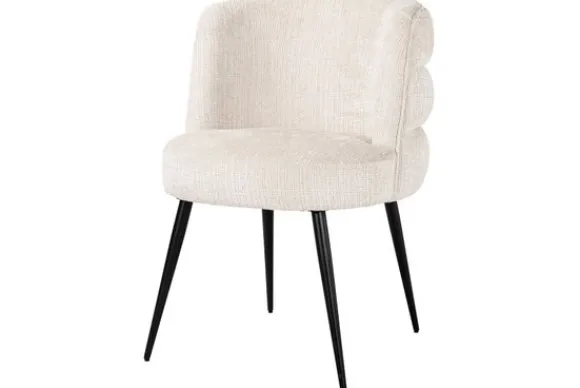 Hot Eetstoel 212319 Beige Chenille Stella Eetkamerstoelen