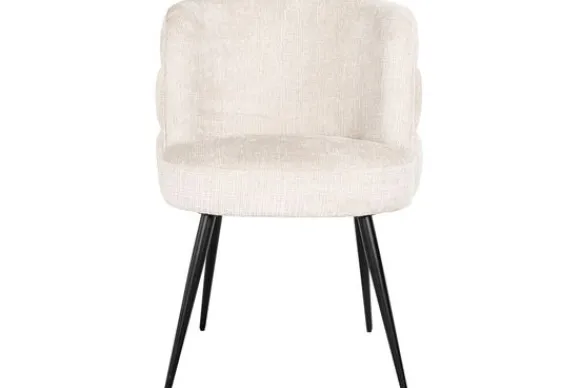 Hot Eetstoel 212319 Beige Chenille Stella Eetkamerstoelen