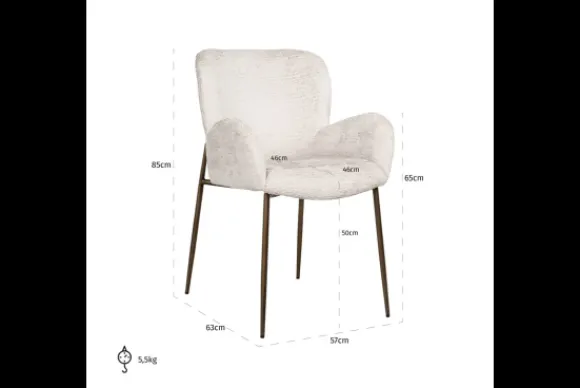 Best Eetstoel 212329 Cream Fusion Amber Eetkamerstoelen