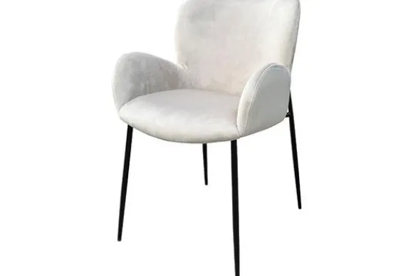 Online Eetstoel 212331 Khaki Velvet Amber Eetkamerstoelen