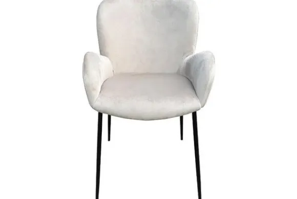 Online Eetstoel 212331 Khaki Velvet Amber Eetkamerstoelen