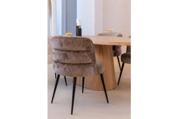 Online Eetstoel 212321 Stone Chenille Stella Eetkamerstoelen
