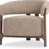 New Fauteuil 214107 Brown Tweed Dalara Ronde Fauteuils