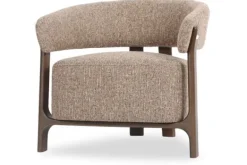 New Fauteuil 214107 Brown Tweed Dalara Ronde Fauteuils