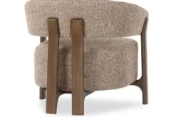 New Fauteuil 214107 Brown Tweed Dalara Ronde Fauteuils