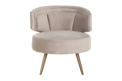 Fauteuil 211049 Khaki Velvet Hazel Ronde Fauteuils