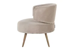 Fauteuil 211049 Khaki Velvet Hazel Ronde Fauteuils