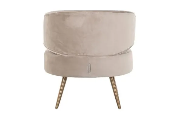 Fauteuil 211049 Khaki Velvet Hazel Ronde Fauteuils