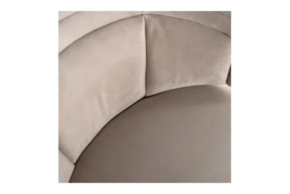 Fauteuil 211049 Khaki Velvet Hazel Ronde Fauteuils
