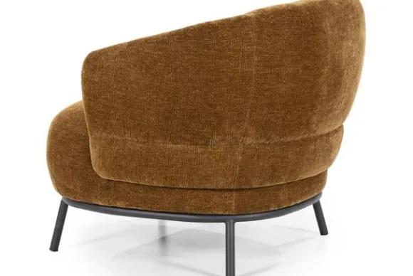 Clearance Fauteuil - mosterd Safari | 95898 David Ronde Fauteuils