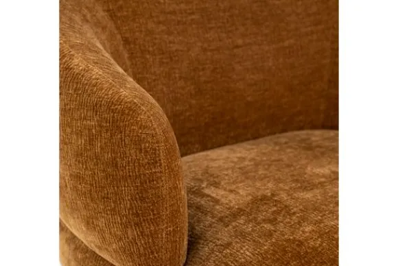 Clearance Fauteuil - mosterd Safari | 95898 David Ronde Fauteuils