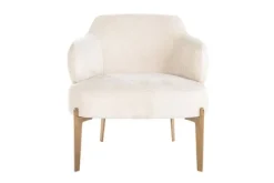Outlet Fauteuil 211058 White Chenille Venus Ronde Fauteuils