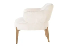 Outlet Fauteuil 211058 White Chenille Venus Ronde Fauteuils