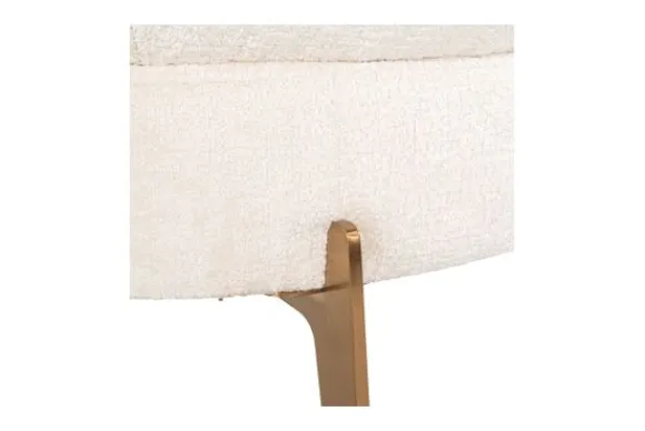 Outlet Fauteuil 211058 White Chenille Venus Ronde Fauteuils