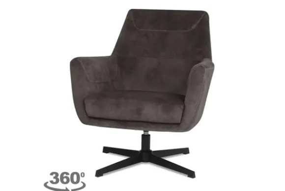 Clearance Fauteuil Antraciet CM-55.000 Toby Draaifauteuils