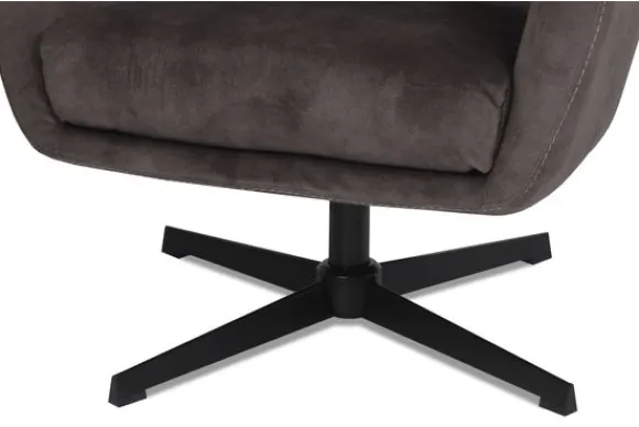Clearance Fauteuil Antraciet CM-55.000 Toby Draaifauteuils
