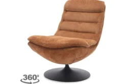 Outlet Fauteuil Caramel Brown Marano Draaifauteuils