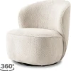 Best Fauteuil Cream Belvi Draaifauteuils
