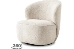 Best Fauteuil Cream Belvi Draaifauteuils