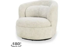 Hot Fauteuil Cream Britt Draaifauteuils