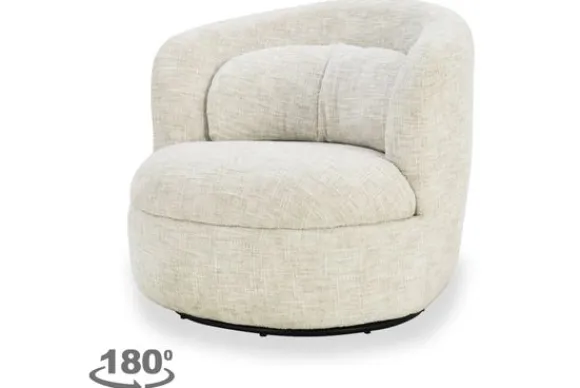 Hot Fauteuil Cream Britt Draaifauteuils