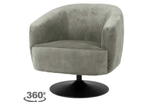 Online Fauteuil Grey Barga Ronde Fauteuils|Draaifauteuils