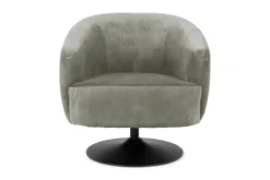 Online Fauteuil Grey Barga Ronde Fauteuils|Draaifauteuils