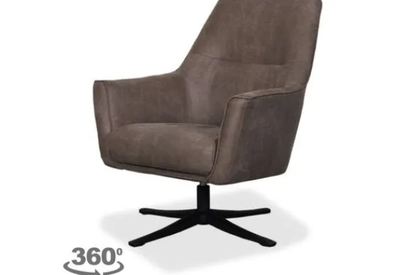 Online Fauteuil Taupe CM-55.028 Tod Draaifauteuils