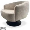Clearance Fauteuil White-Grey Barga Draaifauteuils