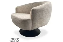 Clearance Fauteuil White-Grey Barga Draaifauteuils