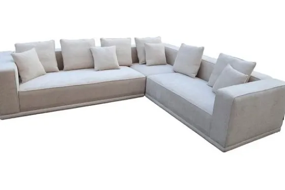 Hoekbank 212308 Beige Chenille Lusso Hoekbanken