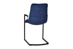 Hot Keukenstoel velvet blue Knus Eetkamerstoelen