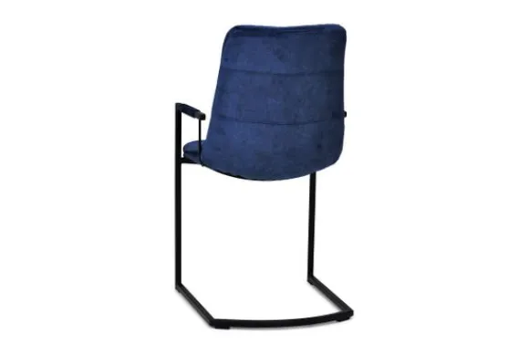 Hot Keukenstoel velvet blue Knus Eetkamerstoelen