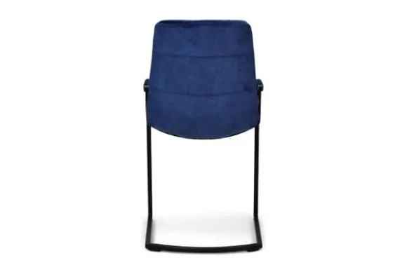 Hot Keukenstoel velvet blue Knus Eetkamerstoelen