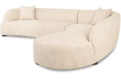 Outlet Loungebank 213987 Beige Angora Pandora Loungebanken|Hoekbanken