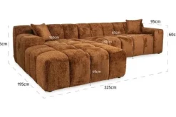 Outlet Loungebank 212267 Lovely Cinnamon Cube Loungebanken