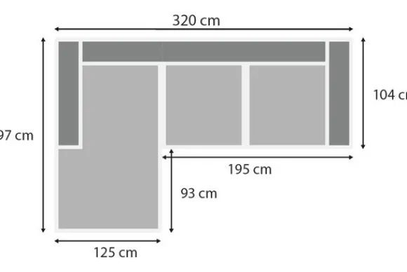 Clearance Loungebank stof Tokio 170 Amarillo Loungebanken