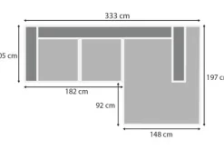 Outlet Loungebank stof Tokio 170 Kansas Loungebanken