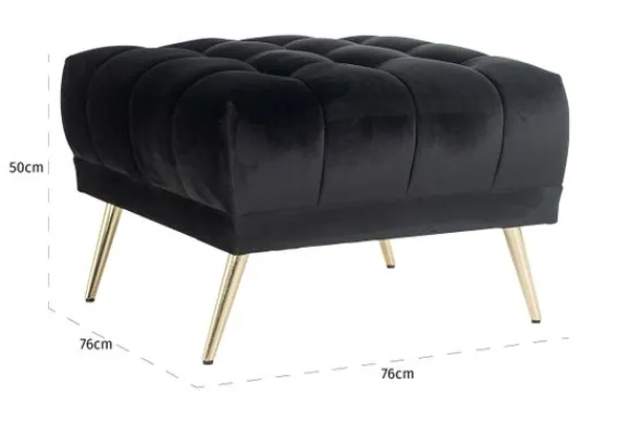 Discount Poef 211255 Antraciet Velvet Huxley Poefen