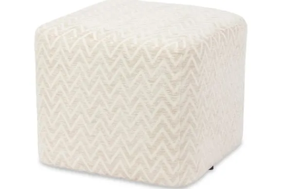 Online Poef 216375 Beige Chevron Ciela Poefen
