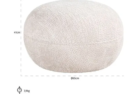 Best Poef 212214 Lovely Cream Jace Poefen