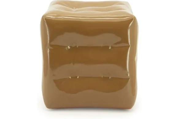 Clearance Poef 250110 mustard Capti Poefen