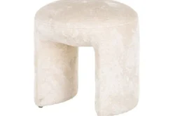 New Poef 210880 White Chenille Fargo Poefen