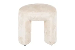 New Poef 210880 White Chenille Fargo Poefen