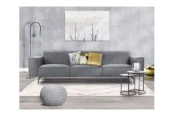 Discount Poef Lichtgrijs Gebreid Poefen