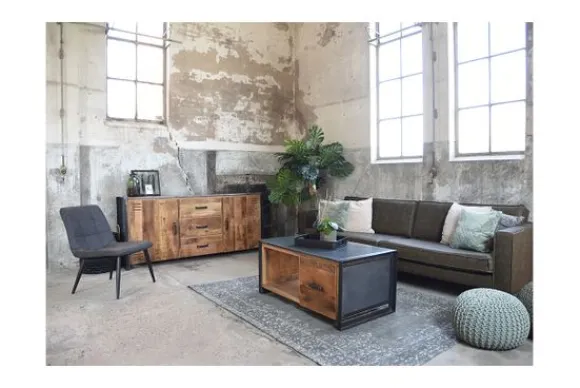 Discount Poef Lichtgrijs Gebreid Poefen