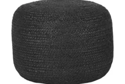 Online Poef Zwart SH-24.091 Jute Poefen