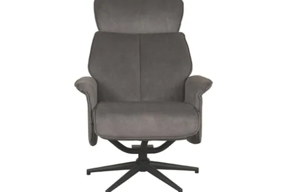 New Relaxfauteuil Antraciet Cosmo CH-73.026 Verdal Relaxstoelen|Draaifauteuils
