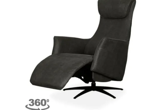 Discount Relaxfauteuil Antraciet SX-84.021 Lund Relaxstoelen|Draaifauteuils