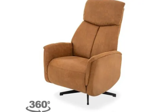 Relaxfauteuil Cognac CM-55.054 Aarhus Relaxstoelen|Draaifauteuils